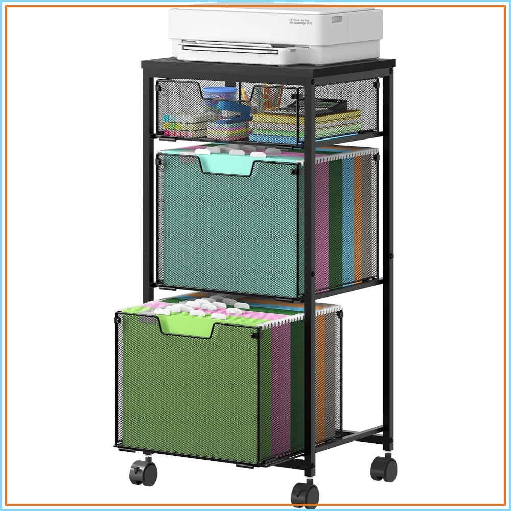 File Folder Hanging - Archivador Móvil de 3 Cajones para