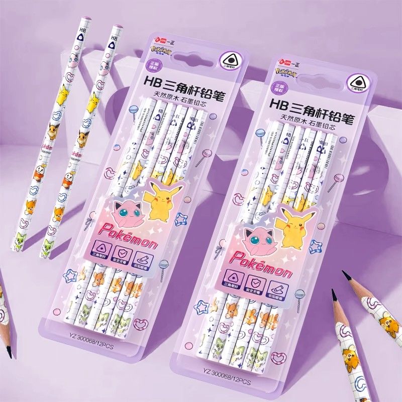 Stationery Supplier - Lápices de madera triangulares Pokémon 2B,