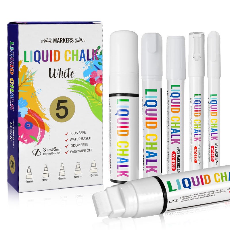 Correction Fluid White - 5 unids/set marcadores de tiza blanca