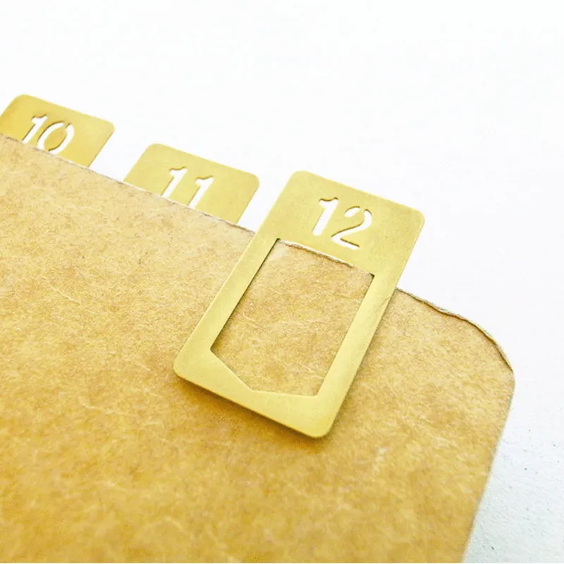 Stationery Office And School Supply Stores - Marcapáginas de cobre Vintage, Mini Reto,