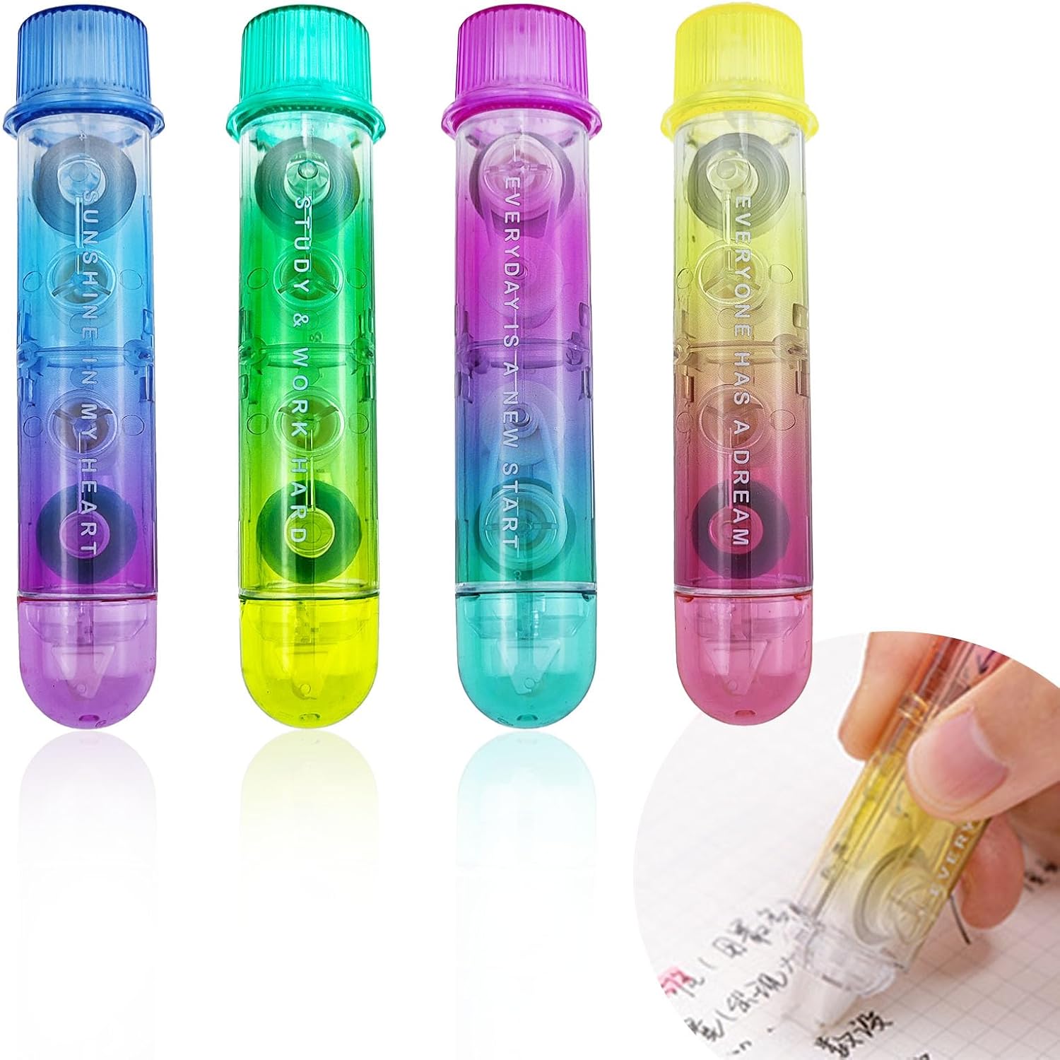 Correction Tape Roller - Paquete de 4 cintas correctoras blancas