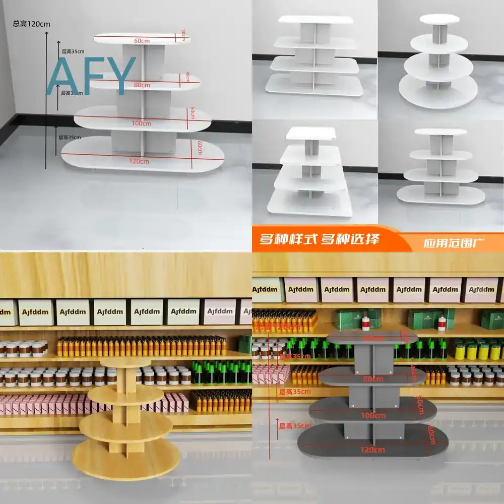 Stationery And Office Supply Stores - Gabinete Redondo de Madera para Supermercados,