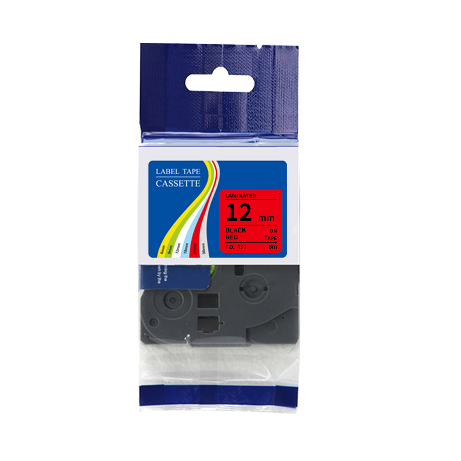 Label Printer Tape - Cinta de etiquetas laminada compatible Brother