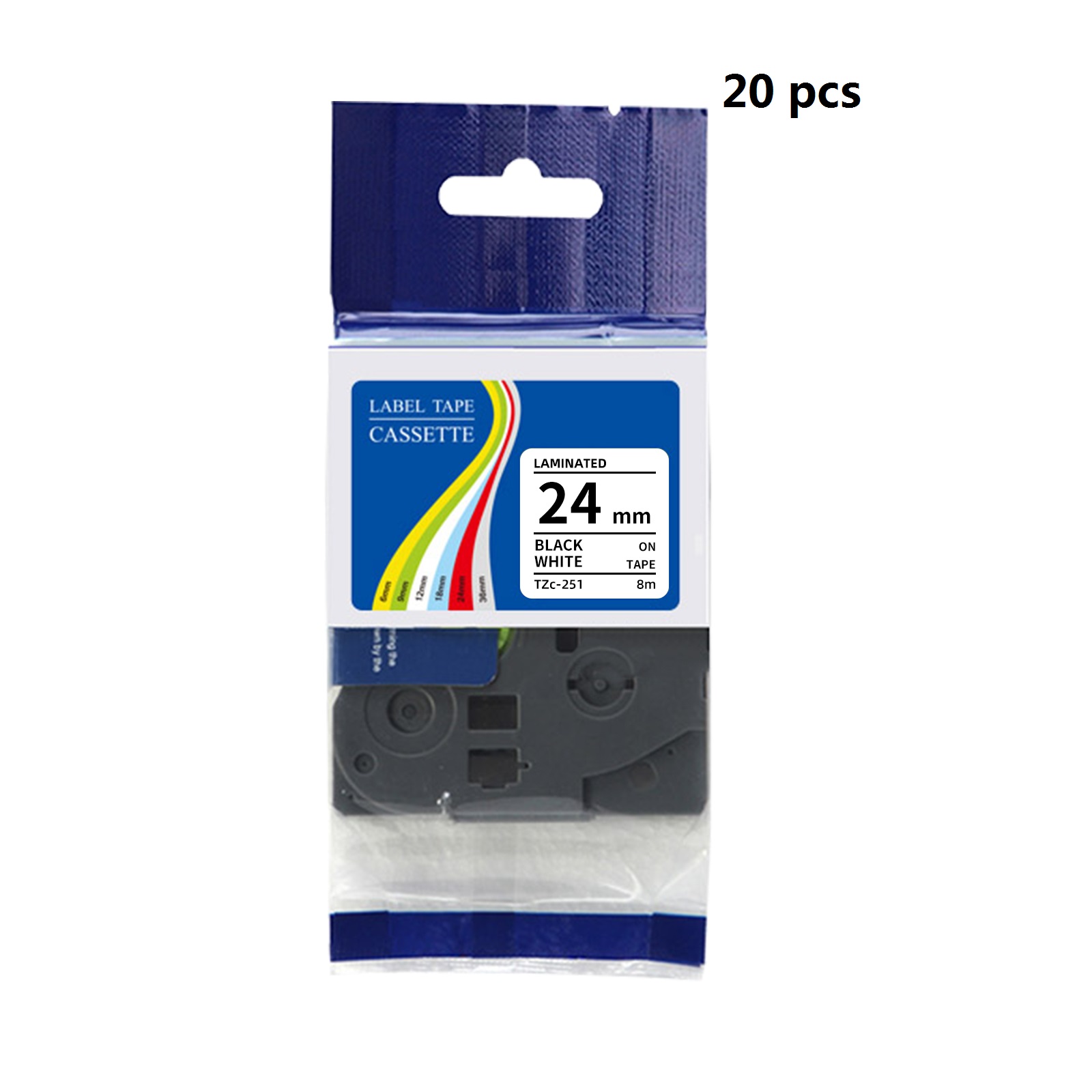 Paquete de 20 cintas de etique - Label Printer Tape reseña y precio