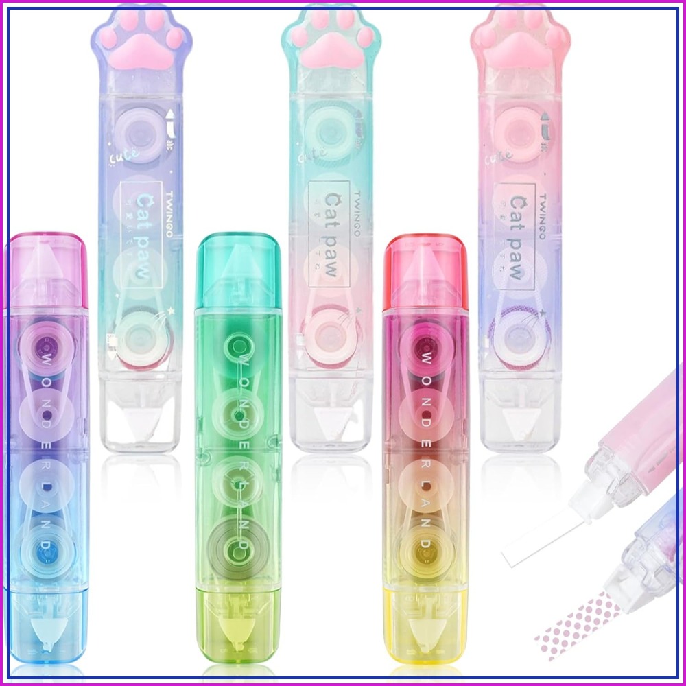 6 Cintas Correctoras, 2 en 1,  - Correction Tape Roller reseña y precio