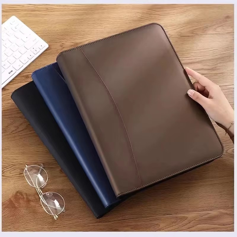 Portafolio de cuero PU, estuch - Portfolio Folder Zip reseña y precio